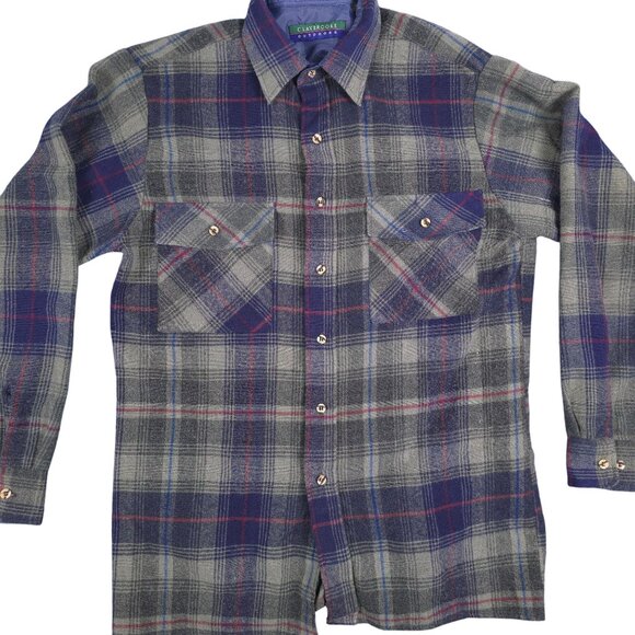 Claybrooke Outdoors Other - Claybrooke Outdoors Mens Plaid flannel Shirt Medium Acrylic Polyester Shacket